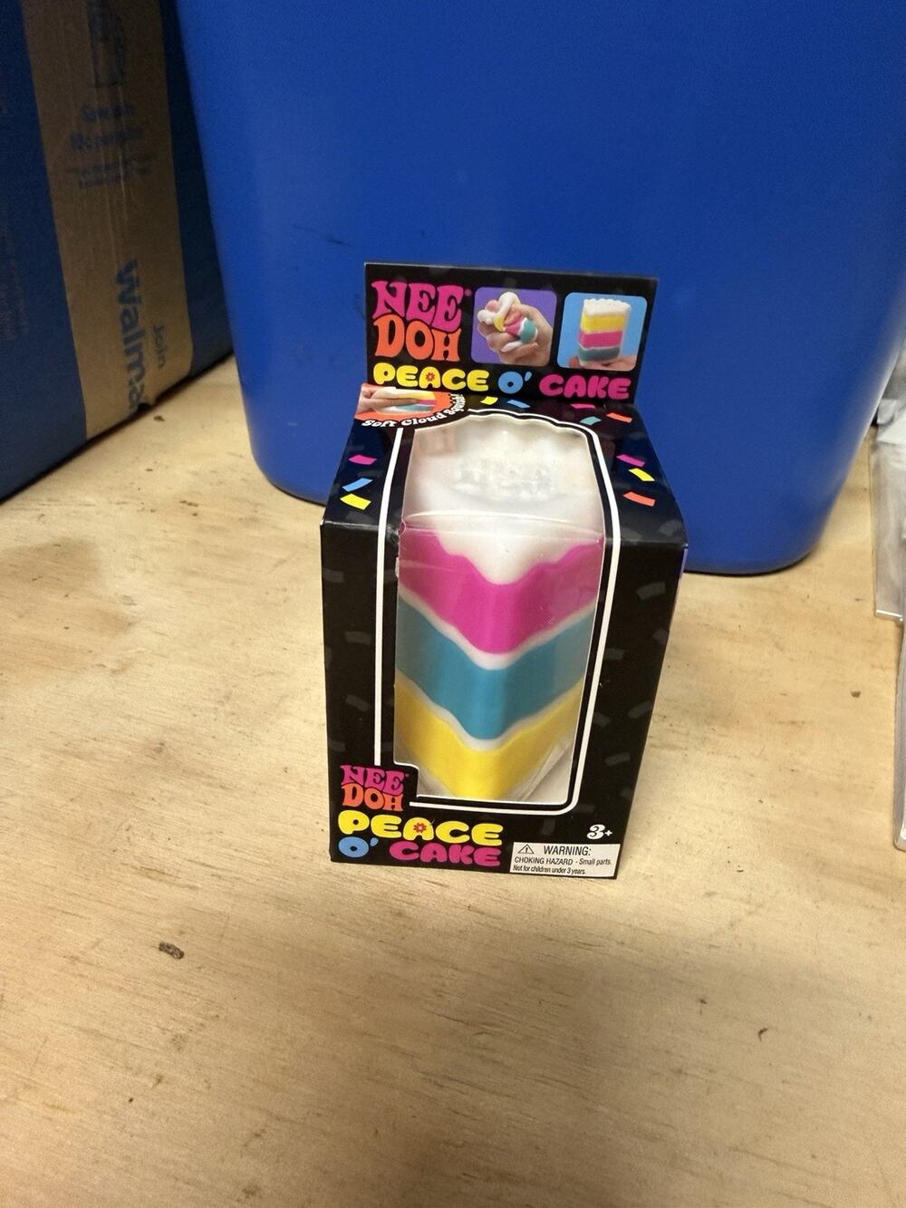 Schylling NeeDoh Peace O' Cake, Tactile Squeeze Toy, Multicolor, Rare Pink Top